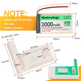 2 Pack ESP32 LoRa V3 Module Board with 3000mAh Battery Set - with 915MHz Antenna and SX1262 LoRa V3 Case Devices for Meshtastic Arduino LoRawan IOT