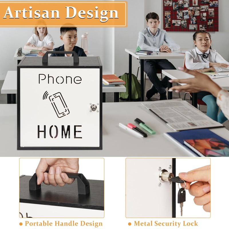Lzttyee Cell Phone Holder Classroom 33 Slots Wooden Cell Phone