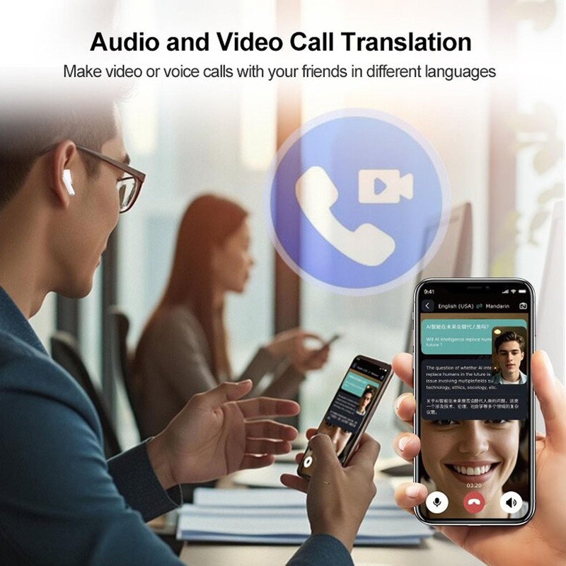 Luocute Translation Earbuds Real Time, 164 Language AI Translator Earbuds