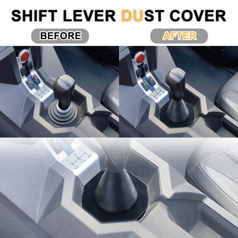 REARACE PVC Shift Boot Cover, Waterproof Shift Knob Cover Compatible