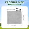 YELARXI Golf Ball Towel Microfiber 5.5"x5.5" 3pcs Gray