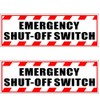 Outdoor/Indoor (2 Pack) 9.8" x 3.3" - Emergency Shut Off