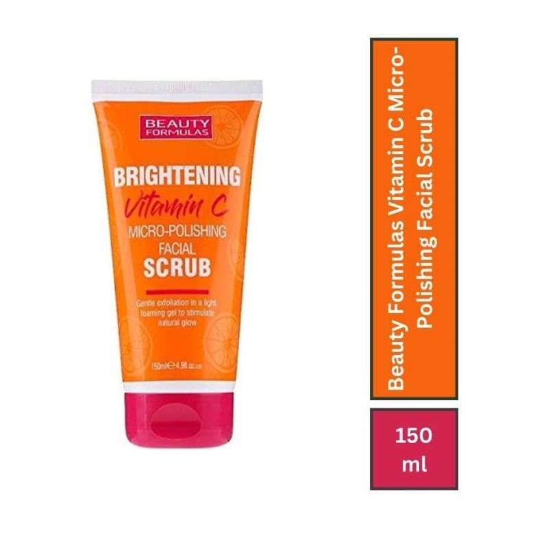 Beauty Formulas Brightening Vitamin C Facial Scrub, 150ml, Pack of