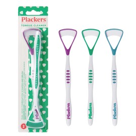 Tongue Cleaner Plackers Micro Tongue Cleaner 2 Pack, Assorted Colors