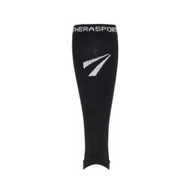 TheraSport 20-30mmHg Moderate Compression Athletic Performance Leg Sleeves (Black, Medium)