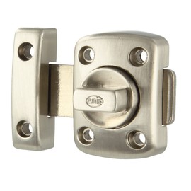 Amig - Zamak Door Bolt | Bolt Mod. 388 | Door Lock in Brushed Nickel | Door Lock Door Slider | Dimensions: 50 x 70 | Compact Screw-On Locking Bolt