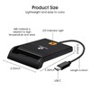 ZOWEETEK Type C CAC Reader, Smart CAC Card Reader USB