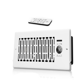 MOTCTQVD 10-Speed Register Booster Fan Fits 4"x10", Smart Vents Thermostat and Remote Control for Home Heating and Cooling