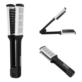 Cepillo Alisador Plancha Con Ceramica Doble Cerdas Resistente Timco Cpt