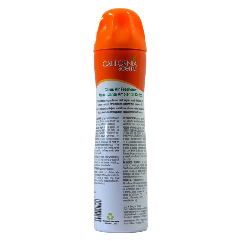 California Scents Orange Squeeze 3.5 Oz Air Freshener Spray (2
