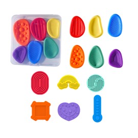 AYNKH 12PCS Stress Relief Spielzeug, Fingerspielzeug, Tactile Sensory Spielzeug für autistische Kinder, Tangle Fidget Spielzeugs, Textured Soothing Stones, Angst Relief Spielzeugs Kinder und Erwachs