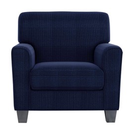 ZNSAYOTX 2 Piece Chair Covers for Living Room with Arms Anti Slip Stretch Arm Chair Slipcovers Sofa Armchair Slipcover Machine Washable Furniture Protector (Navy, Small)