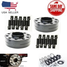 J&J 4PC HUBCENTRIC SPACER 5X120 12MM W/12X1.5 BOLTS FITS ALL BMW'S 72.56MM HUB BORE
