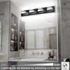 Aipsun 4 Lights Dimmable Modern Black Vanity Light Up and