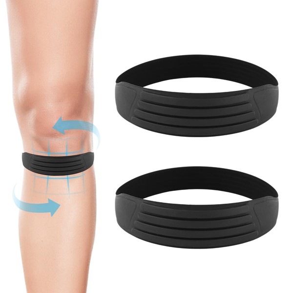 NQEUEPN 2pcs Patellar Tendon Support Strap, Silicone Patella Knee Strap