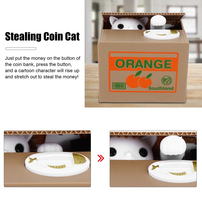 Stealing Coin Cat Cute Ingenious Automatic Stealing Money Children Money