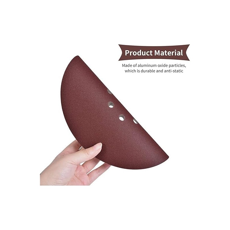 180mm Sanding Discs 40 Grit, 30Pcs Hook and Loop Sander
