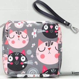 Adorable Pink Peri - Reusable Sanitary Napkin Pads Storage Bag Portable for Women Girls | Made of Nylon + Water Resistance + Reusable | Zero Waste Period (Cat 1)