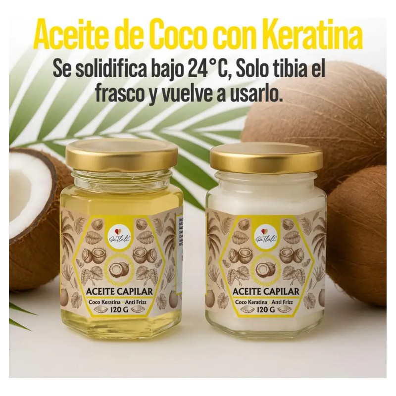 Aceite Capilar Antifrizz Coco Y Keratina 120g Ga Tlali