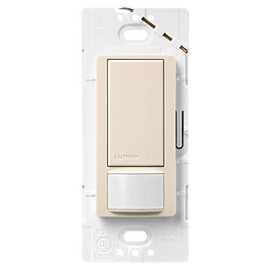 Lutron Maestro Motion Sensor switch, no neutral required, 600 Watts Single-Pole/Multi Location, MS-OPS5M-LA, Light Almond