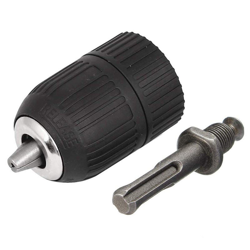 Mesee 2-13mm Drill Chuck Adapter, Plastic Keyless Drill Chuck 1/2-20UNF