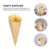 TOYANDONA 50pcs Disposable Wood Cones, Wood Tasting Cones Serving Cones