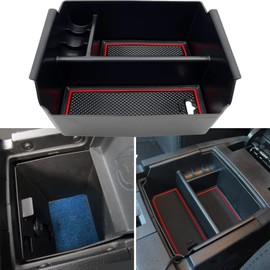 EVTIME Compatible with Jeep Wrangler JK and JKU Accessories 2011-2018 Center Console Organizer Tray (Red)