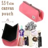 watona Canvas Purse Makeup Pouch, Cosmetic Pouch, 5.5 inch (Slim),
