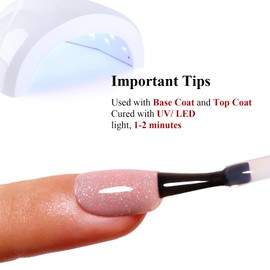 Ozzeal Glitter Gel Polish,Nude Mauve Pink Iridescent Glitter Gel Nail Polish Sparkle Shimmer Fall Winter Rainbow Soak off LED UV for Art DIY Manicure 15ML