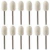 AllGIFT Buffing Wheel Bits 12pcs Point Mandrels Durable White Polishing