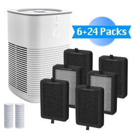 Tallais 6 Pack LV-H128 Replacement Filter for Levoit Air Purifier, Compatible with LV-H128 / HM669A / RV60, 3-Stage H13 HEPA Filtration System,6 Pack HEPA, 24 Pack Aroma Pads,Part Number LV-H128 06