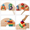 bopoobo Wooden Peg Board Beads Game Rainbow Clip Bead Puzzle