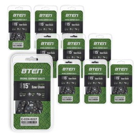 8TEN Micro Chisel Chainsaw Chain 15 Inch .050 .325 64DL for Husqvarna 50 55 455 Rancher Jonsered 325 Dolmar (10 Pack)
