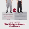 Elite Kitchens Apparel - Professional Chef Work Pants for Men,