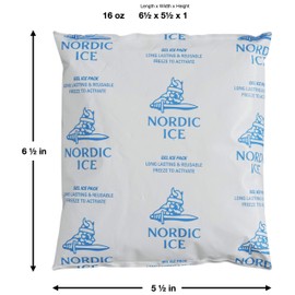 Ice Packs 16oz (Pack of 4) - Cooler Accessories - White