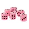WeLoveDice - Dice Pink with Black Hearts - Made in