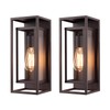 mirrea 14" Classic Outdoor Wall Sconce 1 Light in Rectangular