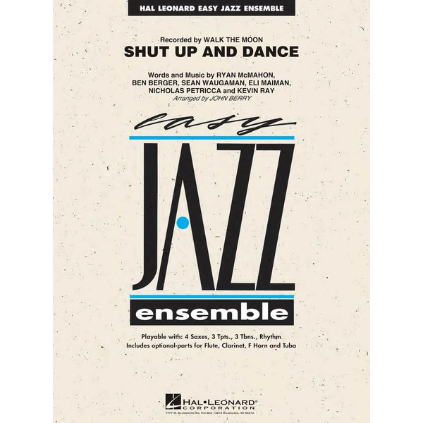 Walk The Moon: Shut Up and Dance: Jazz Ensemble: Score