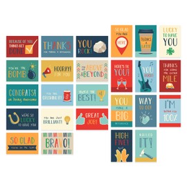 Canopy Street Large Workplace Appreciation Note Cards / 50 Encouragement Cards / 4" x 6" Flat Inspirational Cards With Blank Back / 25 Uplifting Designs/Made In The USA