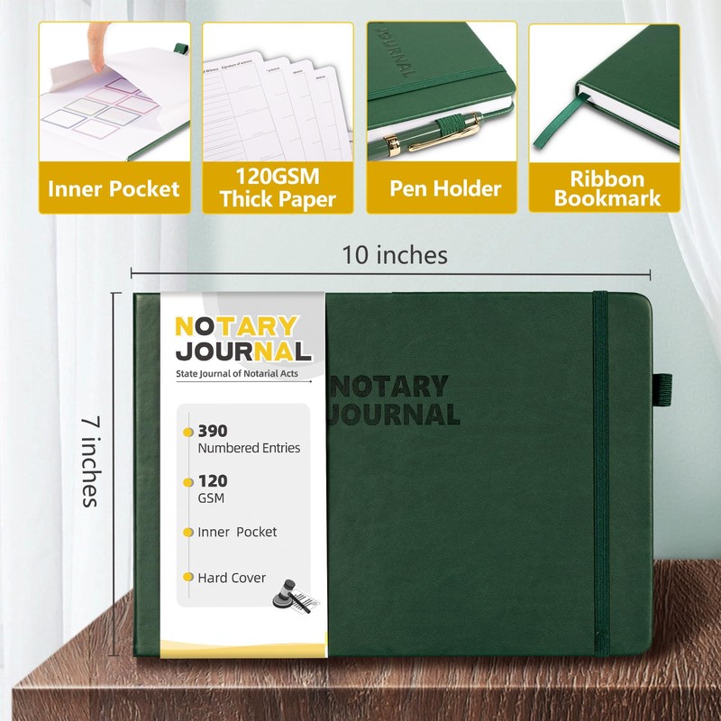 Homlive Notary Journal Log Book, Notary Book with 390 Record