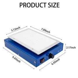 YZCHAIN 450W LED Electric Preheat Soldering Station, Non-Slip Hot Air Station with Aluminum Alloy Hot Plate, Hot Air Soldering Station for Circuit Board Repair, WL7-814-A7J310