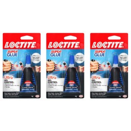 Loctite 1363589 4-Gram Bottle Super Glue Ultra Gel Control Adhesive, 3-Pack