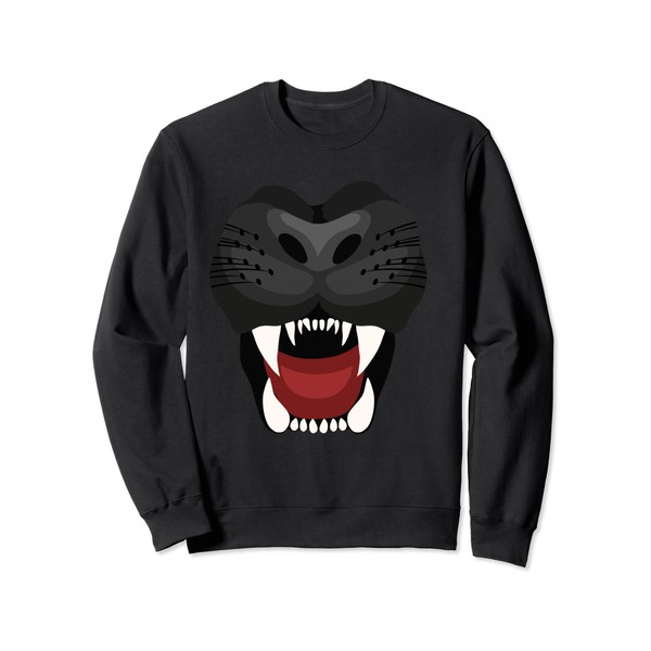 Fierce Panther Face Mouth Simple Halloween 2022 Costume 2023 Sweatshirt