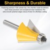 sourcing map 3pcs Chamfer Router Bit Set 1/4" Shank 15,