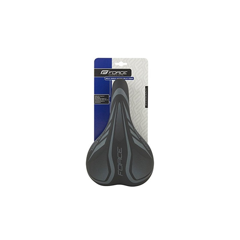 Force 80376 Bicycle Saddle Comfort Saddle with GEL Black 10.8