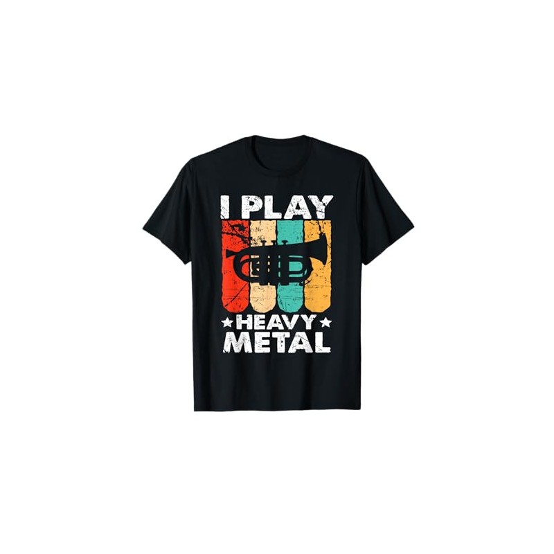 Baritono Euphonium I Play Heavy Metal Marching Band Maglietta