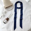 GUZOSJO Solid Color Long Neckerchief Pure Skinny Scarf Necktie Handbag