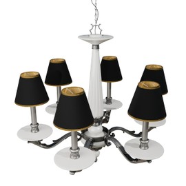 Louney handcrafted modern minimalist lamp shade, mini clip on lamp shade, small lamp shades compatible with multiple bulb types, 3x6x5 inches (Black with golden edges)