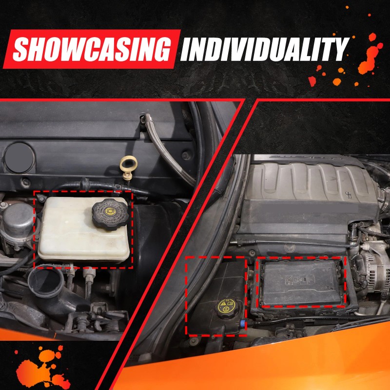 Fuse Box Alternator Cover Crossed For Corvette C7 2014-2019 Black