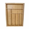 Adjustable Bamboo Drawer Organizer, Expandable Silverware Drawer Organizer, Large Cutlery